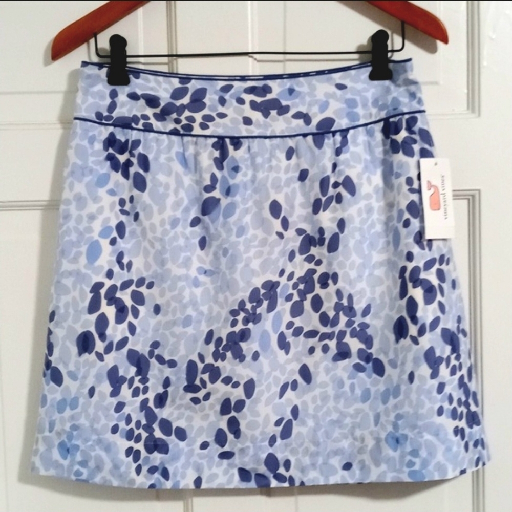 🆕️ 🌊Vineyard Vines🌊 - Blue/White Silk Blend Seaglass Skirt